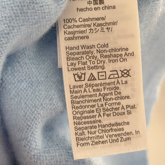 J. Crew Serenity Blue Cashmere Classic Fit Crewneck Sweater - Picture 10 of 10